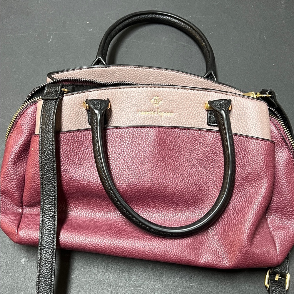 Nanette Lenore Pink and Black Leather Satchel